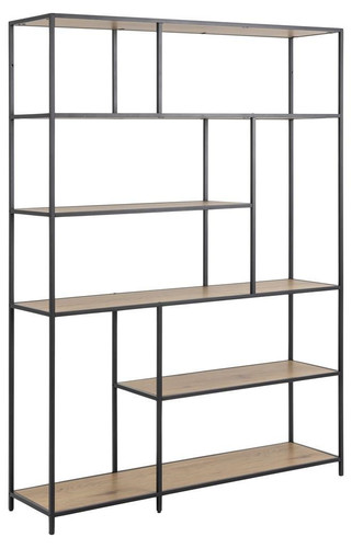 Shelving Unit Seaford XIV, oak/black