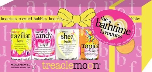 TREACLEMOON Gift Set Bathtime Favourites (Body Wash 4x Bath Bomb 1x)