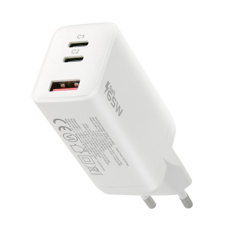 everActive Wall Charger EU Plug USB/USB-C QC4+ 65W, white