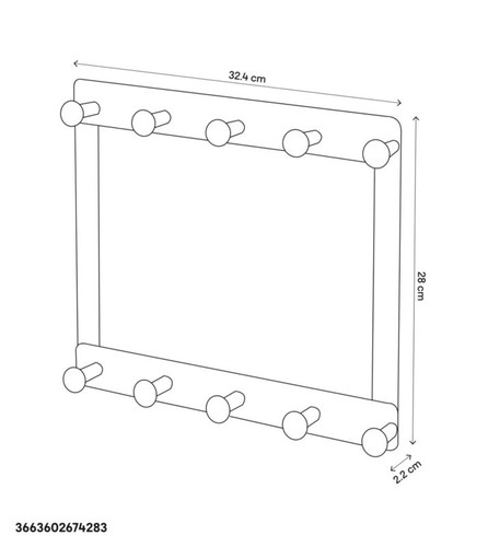 GoodHome 2-Level Bathroom Hanger Koros, chrome