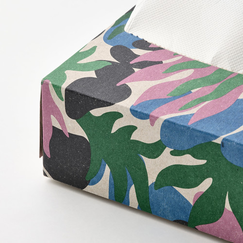 PALPFJÄRIL Paper napkin, patterned/multicolour, 16x32 cm