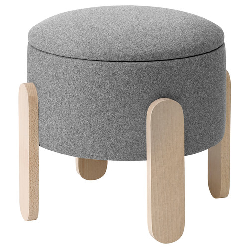 FÖRLUNDA Pouffe, with storage/Tonerud grey