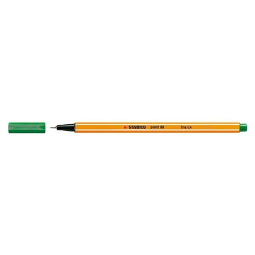 Stabilo Point 88 Fineliners 88/36 Green 10pcs