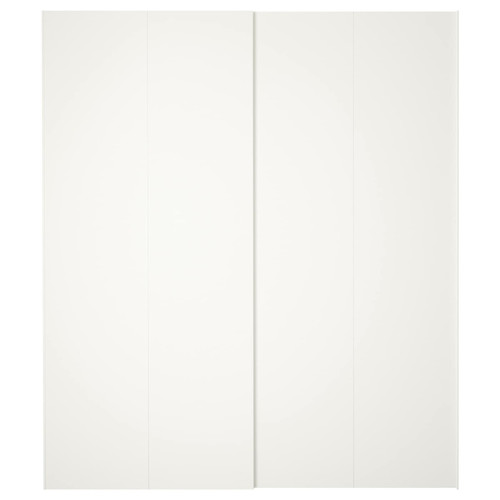 HASVIK Pair of sliding doors, white, 200x236 cm