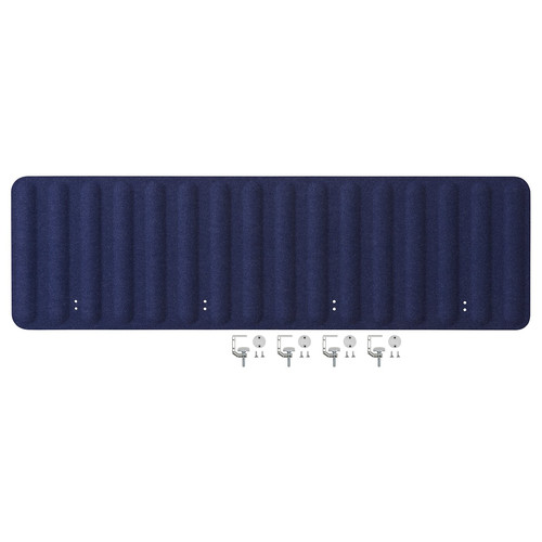 EILIF Screen for desk, blue, 160x48 cm