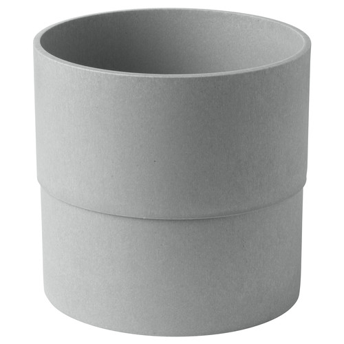 NYPON Plant pot, indoor/outdoor, grey, 19 cm