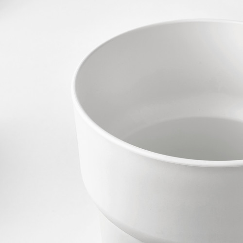 FÖRENLIG Plant pot, in/outdoor white, 24 cm