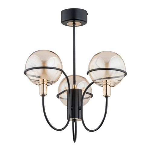 Pendant Lamp Alfa Petra 3x E14, black/gold