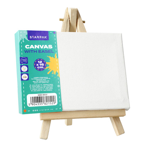 Starpak Canvas with Easel 12x16 cm