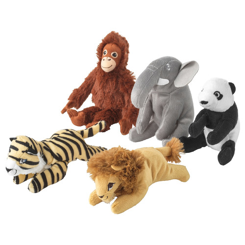 DJUNGELSKOG Soft toy, assorted designs, 1pc