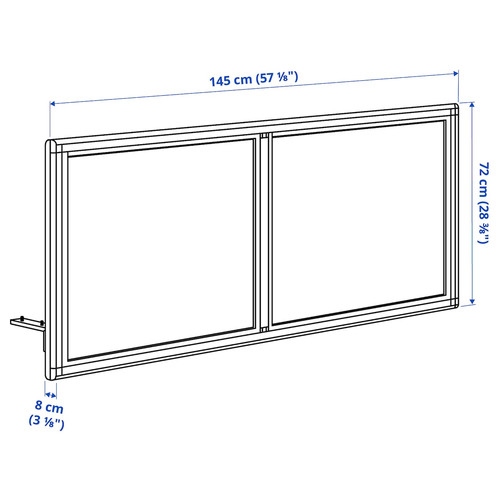 MITTZON Acoustic screen for desk, Gunnared beige, 165x72 cm