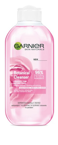 Garnier Skin Naturals Botanical Cleanser Rose Soothing Toner Make-up Removal 200ml