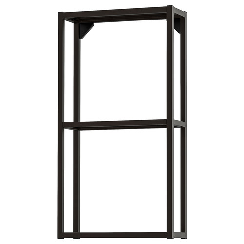 ENHET Wall fr w shelves, anthracite, 40x15x75 cm