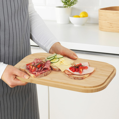 UPPSKATTNING Bread bin, bamboo veneer