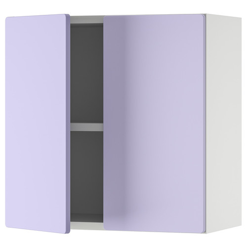 SMÅSTAD Wall cabinet, white lilac/with 1 shelf, 60x32x60 cm