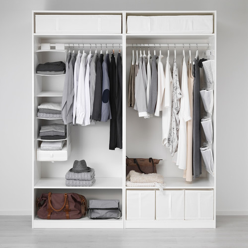 SKUBB Storage with 6 compartments, white, 35x45x125 cm