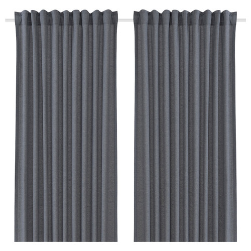 VÄXELBRUK Curtains, 1 pair, blue, 140x300 cm