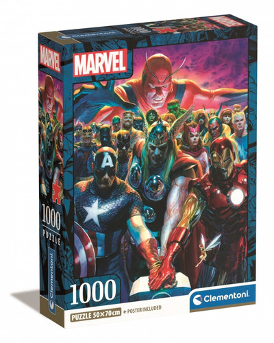 Clementoni Jigsaw Puzzle Compact Marvel The Avengers 1000pcs 10+