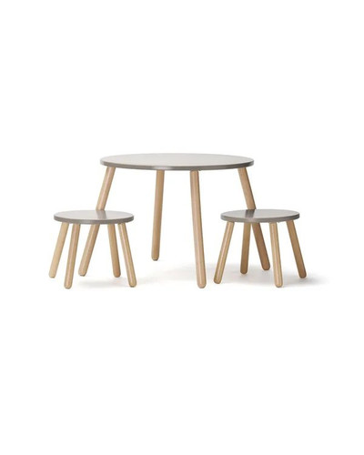 Kid's Concept Stool and table set, light brown