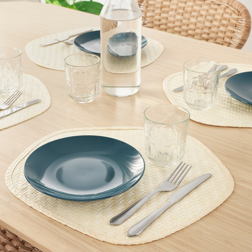 PADDFISK Place mat, palm leaf handmade, 37x35 cm