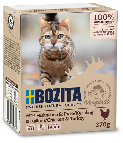 Bozita with Chicken & Turkey in Sauce Wet Cat Food 370g