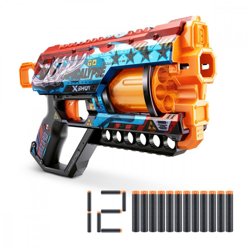 ZURU X-Shot Launcher Skins Griefer Apocalypse 12 Darts 8+