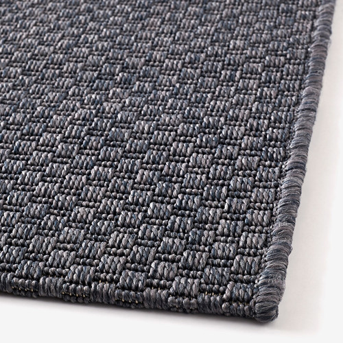 MORUM Rug flatwoven, in/outdoor, dark grey, 160x230 cm