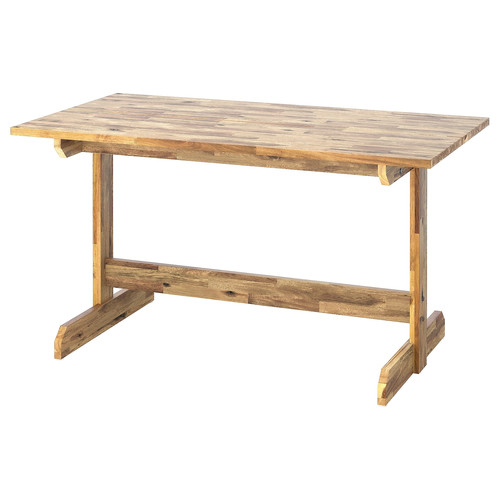 NACKANÄS Table, acacia, 140x76 cm