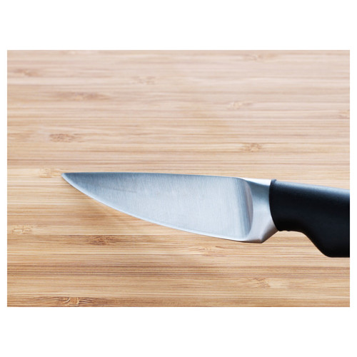 VÖRDA Paring knife, black, 9 cm