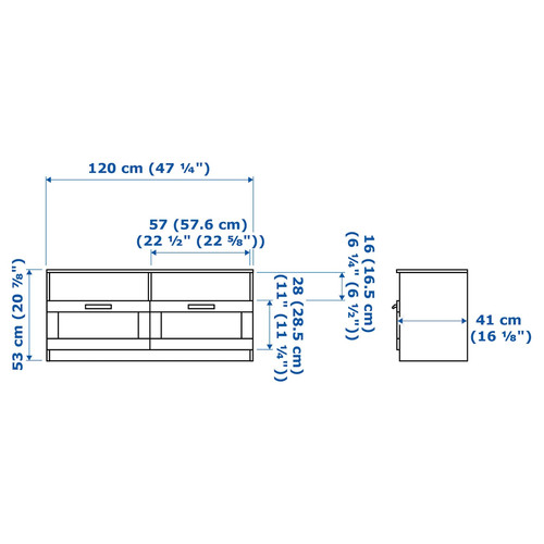 BRIMNES / BURHULT TV storage combination, white, 258x41x190 cm