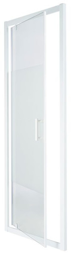 Pivot Shower Door Onega 80 cm, white/patterned