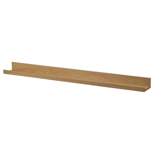 MOSSLANDA Picture ledge, oak effect, 115 cm