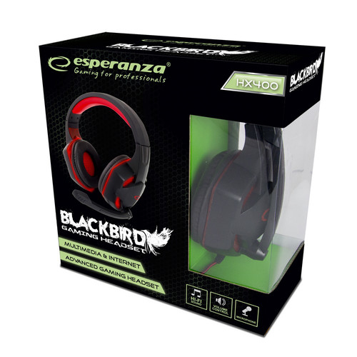 Esperanza Gaming Headphones with Microphone Blackbird