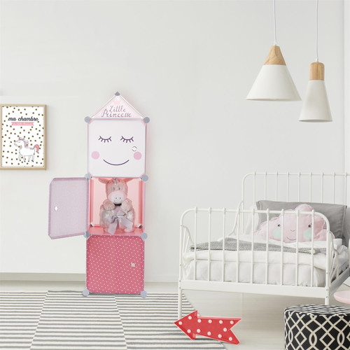 Modular Storage Solution for Children's Room Cubes 3, pink