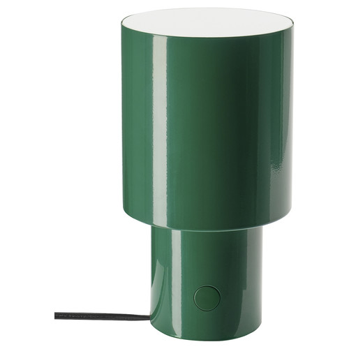 SPETSBOJ Table lamp, dimmable/green, 22 cm