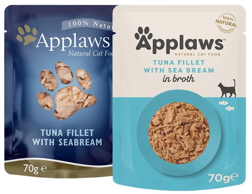 Applaws Natural Cat Food Tuna Fillet with Seabream in Broth 70g