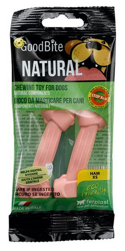 Ferplast GoodBite Natural Dog Chewing Toy 2-pack Ham XS 15g