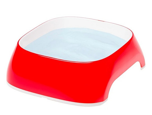 Dog Bowl Glam Small, red