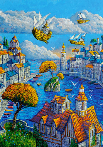 Castorland Jigsaw Puzzle Art Collection, The Port 500pcs 9+
