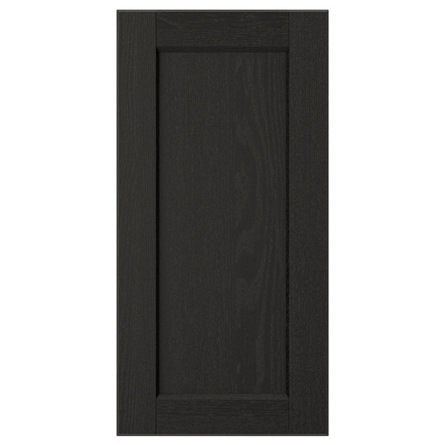 LERHYTTAN Door, black stained, 30x60 cm