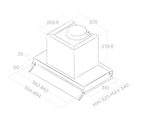 Elica Hood BOXIN IX/A/60, inox