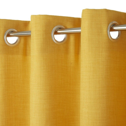 Curtain GoodHome Novan 140x260cm, mustard yellow