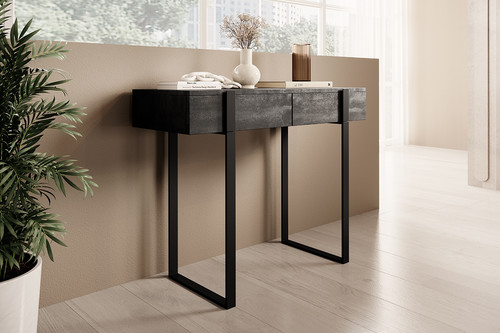 Modern Console Table Dresser Dressing Table Verica, charcoal/black legs