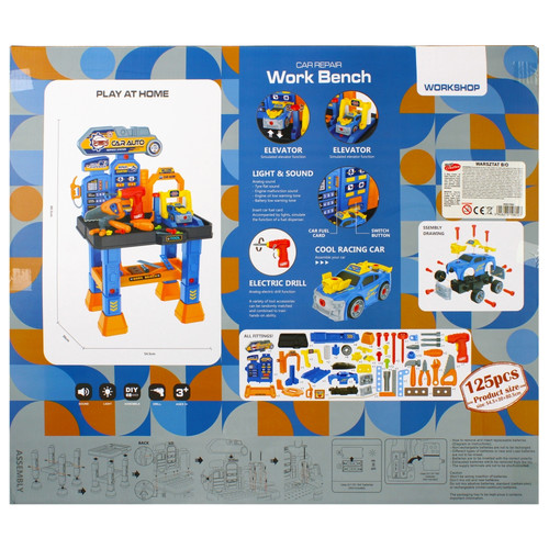 Car Repair Work Bench Playset 125pcs 3+