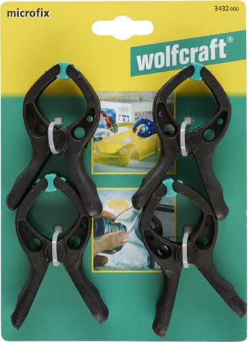 Wolfcraft Microfix Spring Clamp 30mm 4 Pack