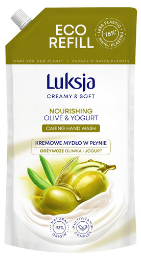 Luksja Creamy & Soft Caring Hand Wash Nourishing Olive & Yogurt - Refill 900ml