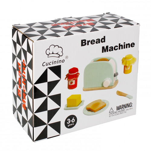 Cucinino Bread Machine Wooden Toaster Toy 3+