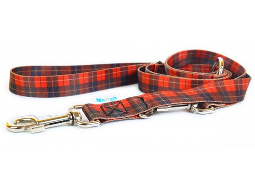 Matteo Adjustable Dog Leash 10mm, Tartan