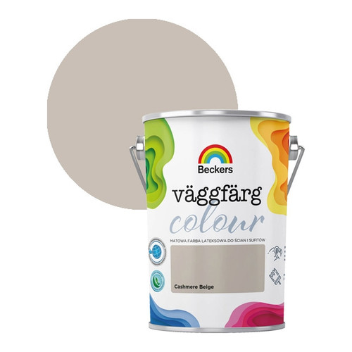 Beckers Matt Latex Paint Vaggfarg Colour 5l cashmere beige