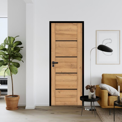 Internal Door Fortia Bolzano 80, left, grandson oak